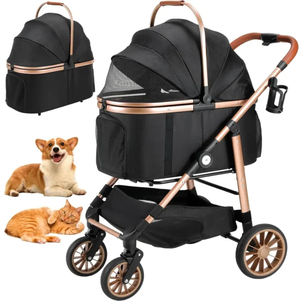 360° High Wheels Transport Foldable Stroller