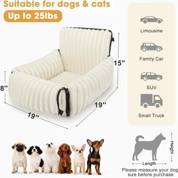 6-in-1 Dog Car Seat for Small/Medium Dogs